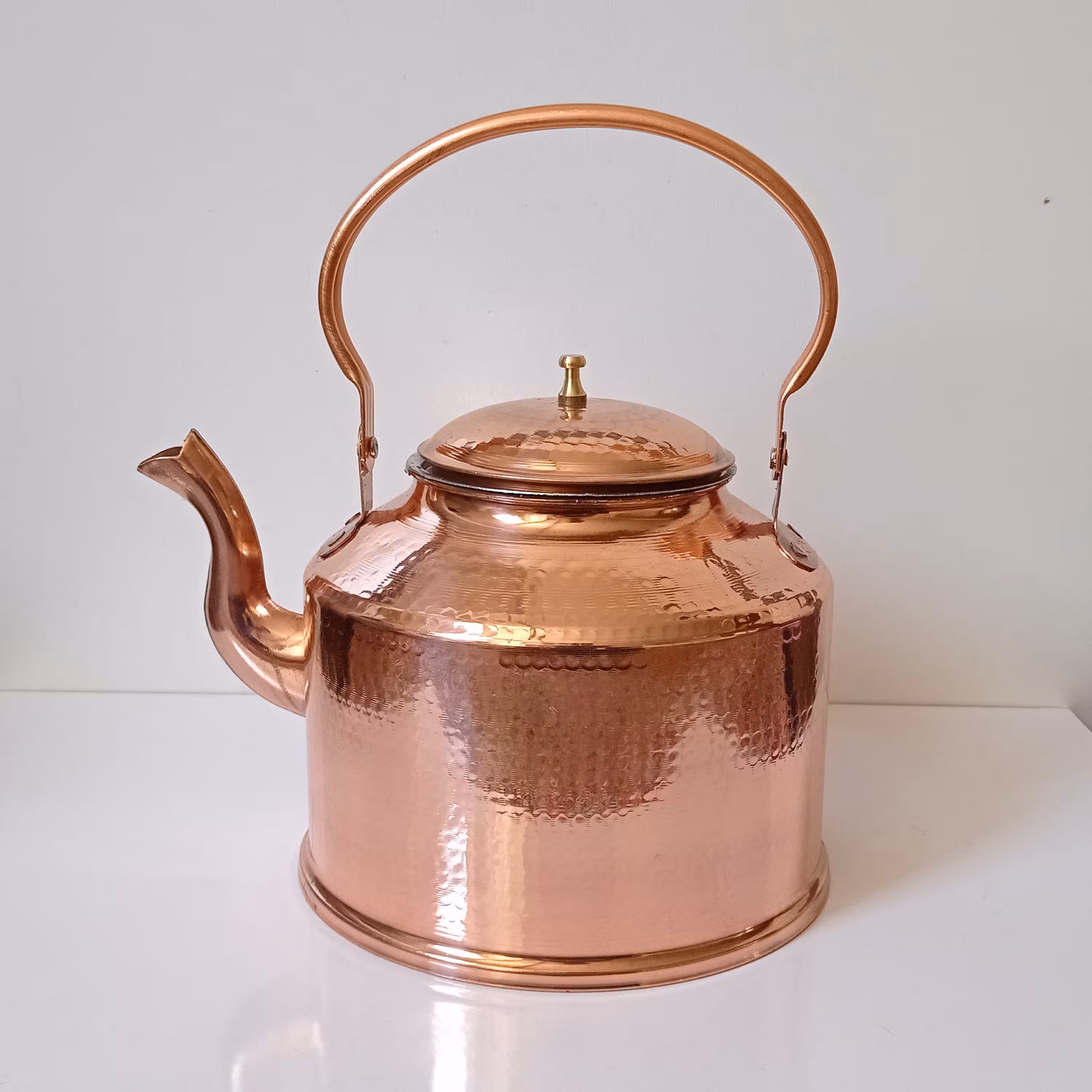 کتری مسی سه لیتری دسته مسی طرح ترنج نانو شده با کیفیت عالی 