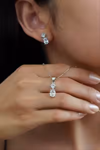 نیمست ایتالیایی نقره جواهری کد 00439