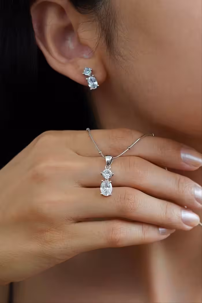 نیمست ایتالیایی نقره جواهری کد 00439