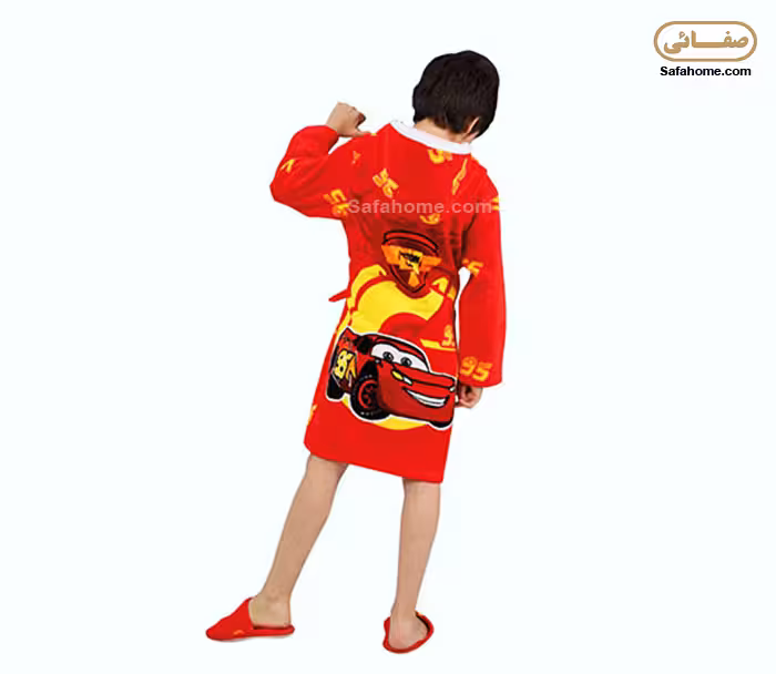 حوله تن پوش بچگانه طرح مک کویین قرمز پودایران