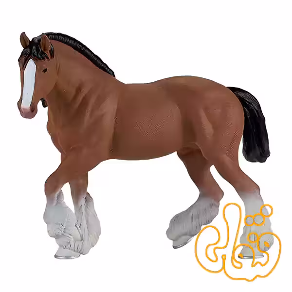 فیگور اسب کلایسدل قهوه ای موجو Brown Clydesdale Horse 381084