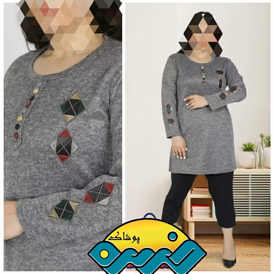 تونیک گلدوزی زنانه،  پارچه آنغوره گرم بالا