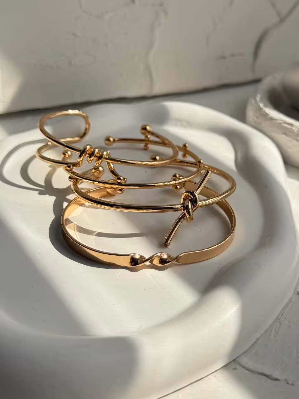 پک دستبنددخترانه طلایی 4عددی اقتصادی شماره34