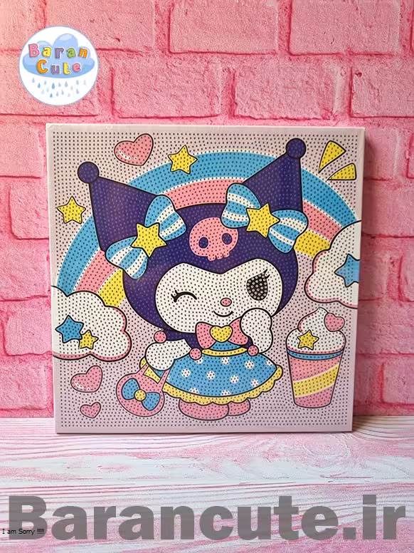 نقاشی الماسی بوم دار سایز بزرگ 30 در 30 سانت طرح کورومی 7