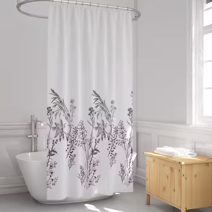 پرده حمام دلفین مدل EV-3389 سایز 180×200سانتی متر