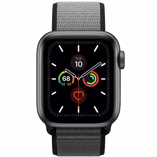 سری 5 اسپرت زنانه 40 میلیمتری Space Gray Aluminum Case with Anchor Gray Sport Loop - Hiapple.ir