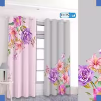 پرده تصویری طرح گل برند پرنا