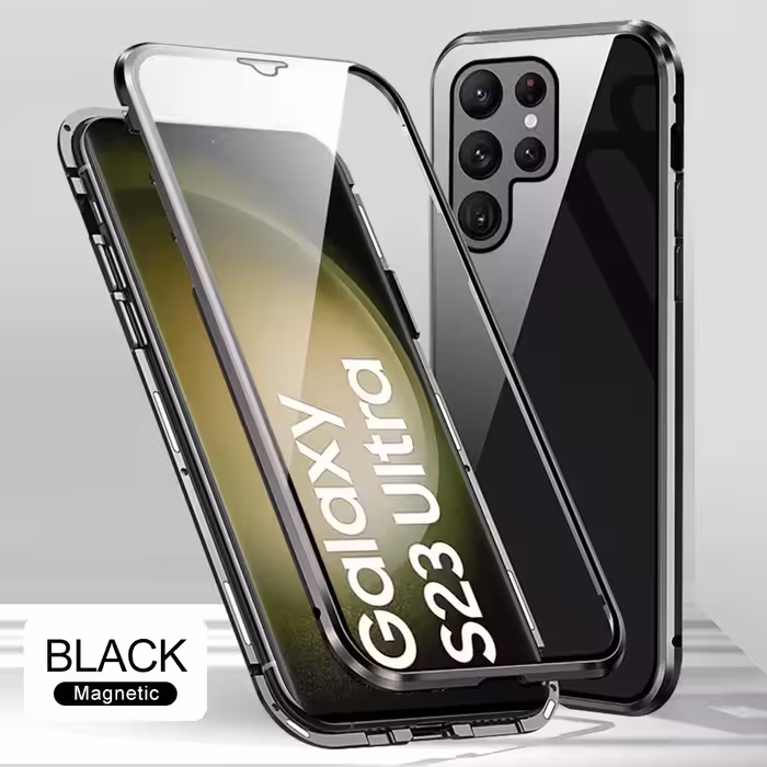 کاور 360 درجه مدل MagneticGlass مناسب برای گوشی موبایل سامسونگ Galaxy S23 Ultra