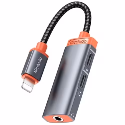کابل تبدیل 1 به 2 لایتنینگ و جک 3.5 میلی‌متری مک دودو Mcdodo CA-0950 3-in-1