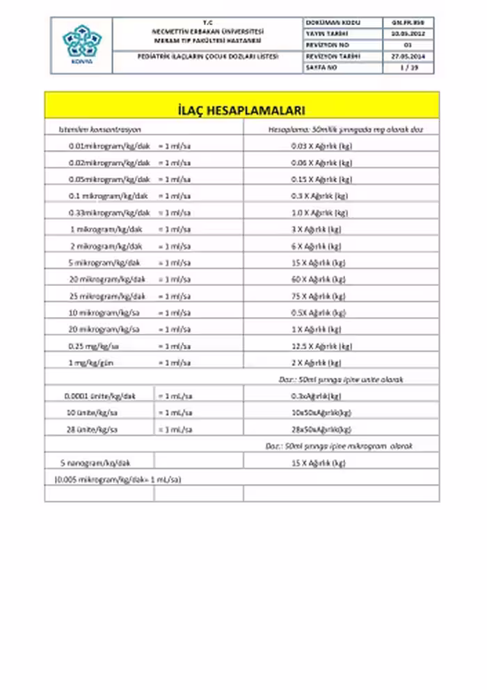 خرید و دانلود نسخه کامل کتاب PEDİATRİK İLAÇLARIN ÇOCUK DOZLARI LİSTESİ