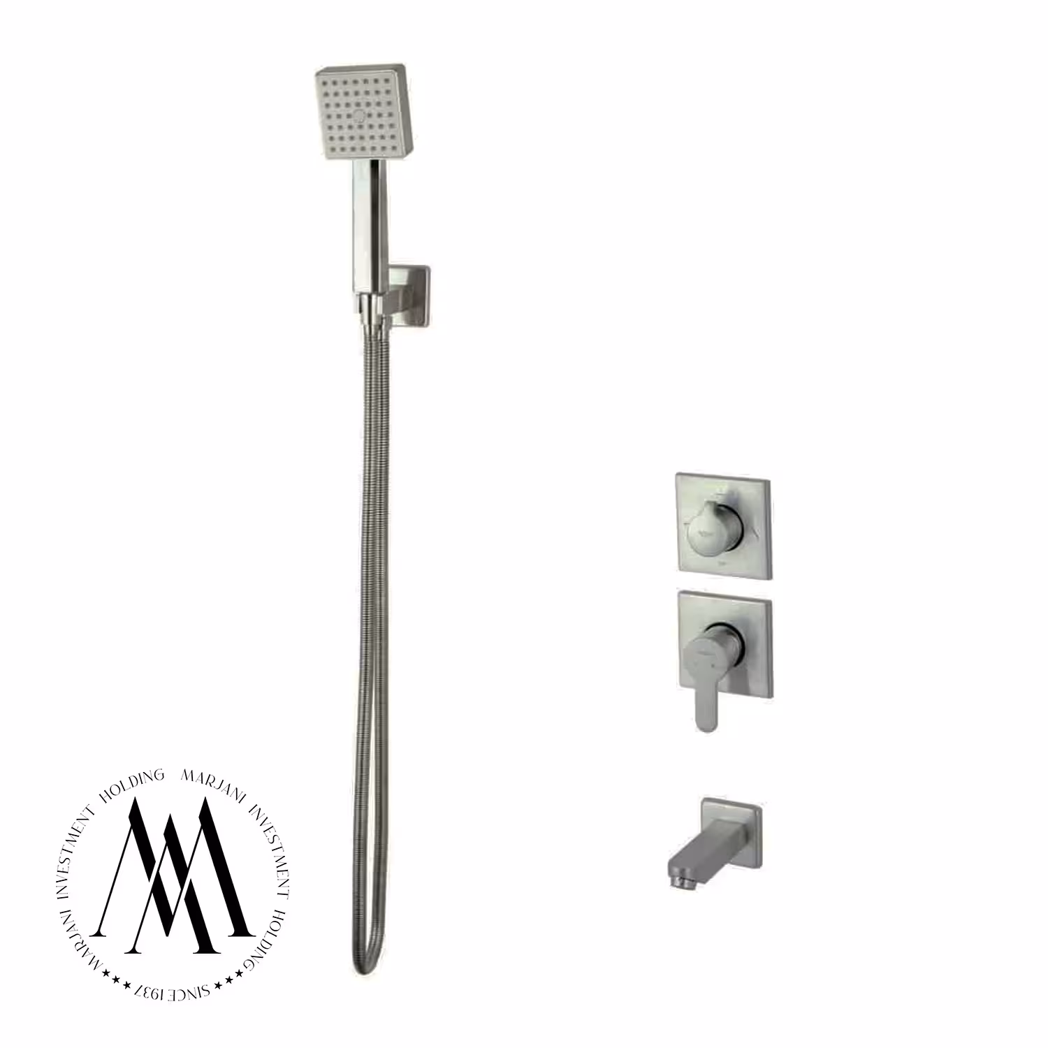 شیر حمام توکار ویوات راسان مدل فلت کلاس 4 (کروم مات)