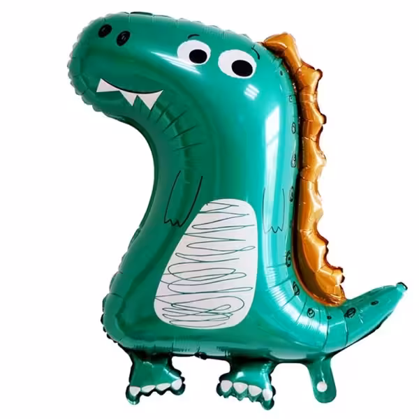 بادکنک فویلی دایناسور سبز