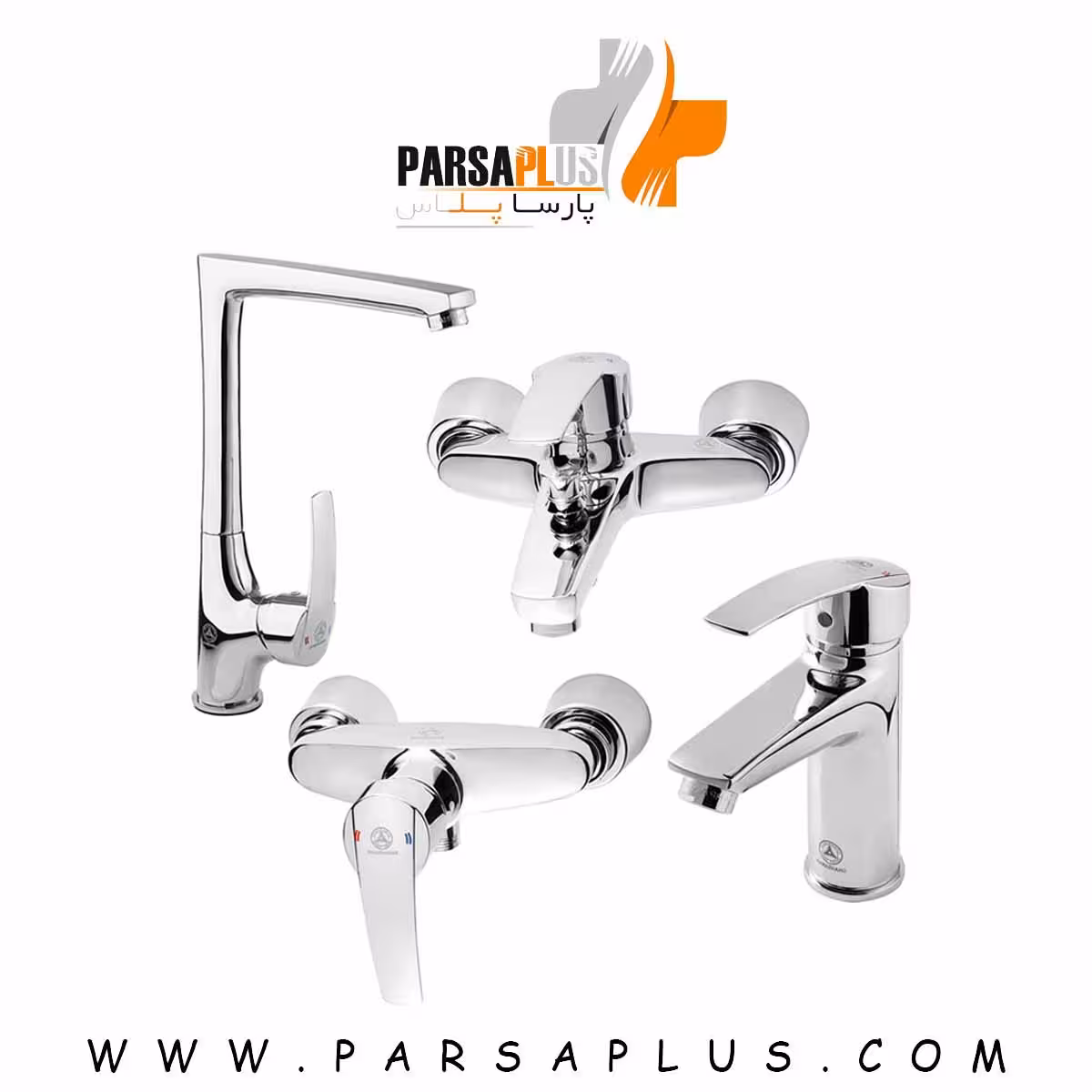 ست شیرآلات قهرمان مدل بهادر کروم