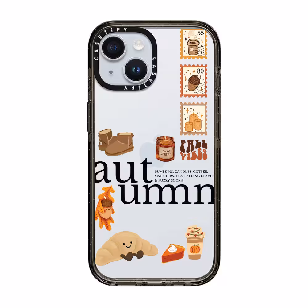 قاب شفاف چاپی سفارشی (کد 0490) مدل پاییز - autumn برای آیفون