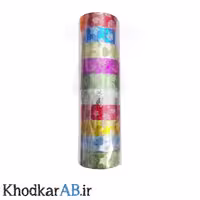 چسب فانتزی رنگی اکلیلی طرحدار، بسته 10 رنگ