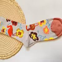 جوراب فانتزی گل و فلامینگو