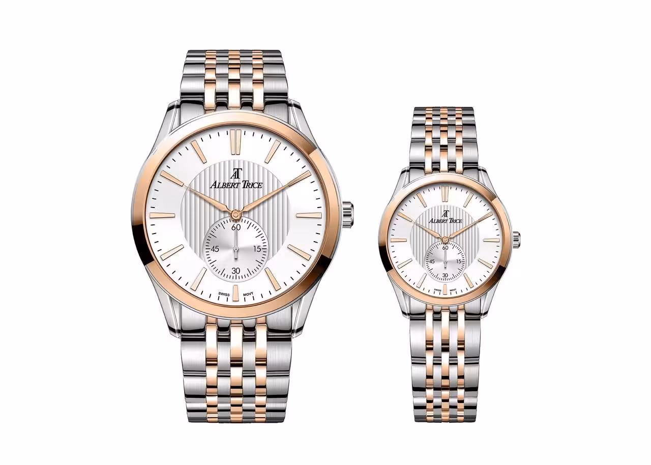 ساعت مچی ست آلبرت ترایس کد AT20334-11HM و AT20333-01HM