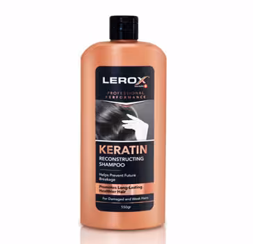 شامپو بازسازی کننده مو لروکس مدل Keratin حجم 550 میلی لیتر