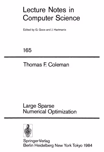 خرید و دانلود نسخه کامل کتاب Large Sparse Numerical Optimization