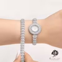 ست ساعت و دستبند نقره زنانه مدل SWB40