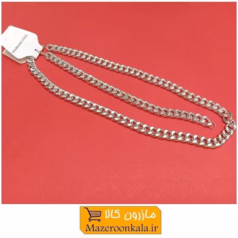 ست گردنبند و دستبند زنجیر کارتیه یا کارتیر نقره ای C وزن 33 گرم فروش تک و تعداد ZBD-019