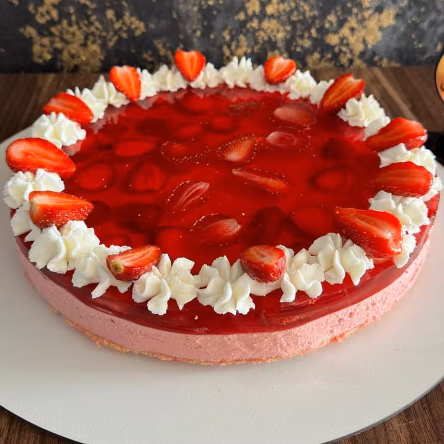 چیز کیک قالبی ژله ای