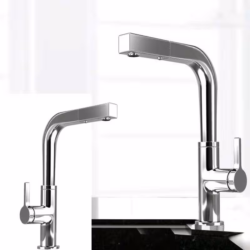 شیر ظرفشویی شلنگدار کروم آوا  KWC