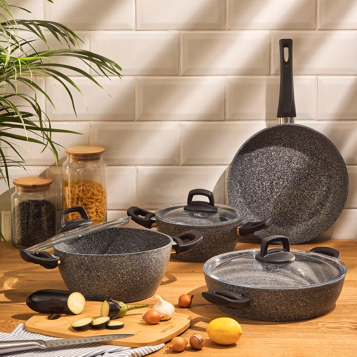 سرویس قابلمه 7 پارچه امسان Emsan مدل لوکا Lucca