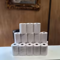 20 رول کاغذ حرارتی فیش پرینتر درجه 1 عرض 8 سانتی چاپ مشکی فیش پرینتر