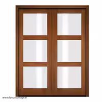 درب نشیمن شیشه‌خور طرح کلاسیک برجسته کد 1123