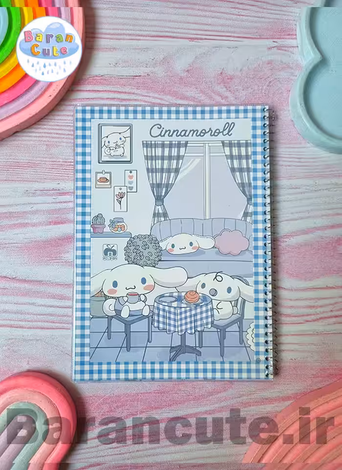 دفتر 60 برگ سیمی جلد شده حاشیه دار نهال طرح سینامورول