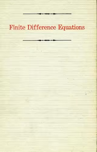 خرید و دانلود نسخه کامل کتاب Finite difference equations