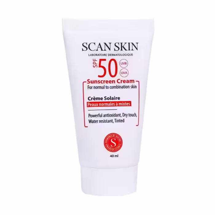 کرم ضد آفتاب SPF50 پوست نرمال تا مختلط اسکن اسکین 40 میلی لیتر