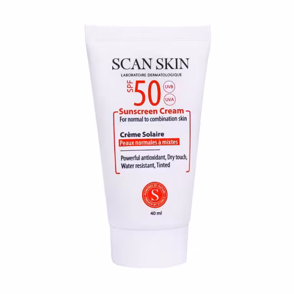کرم ضد آفتاب SPF50 پوست نرمال تا مختلط اسکن اسکین 40 میلی لیتر
