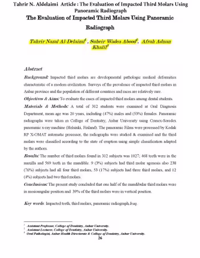 خرید و دانلود نسخه کامل کتاب Direct plagiarism by Tahrir N. Aldelaimi (Dean of Dentistry College / Anbar University) 4