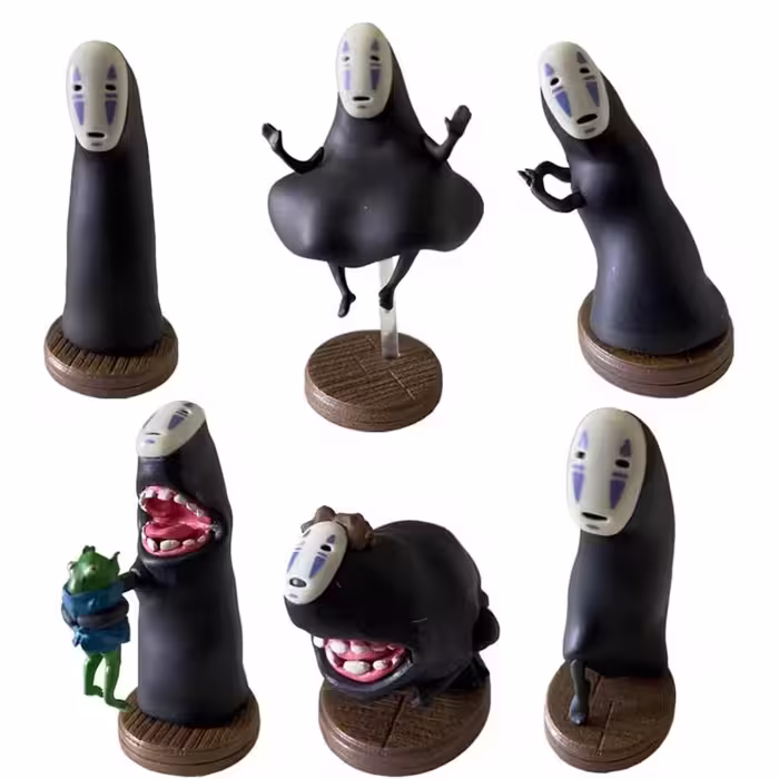 فیگور شهر اشباح Spirited Away طرح کائوناشی Kaonashi مجموعه 6 عددی (غیراصل)