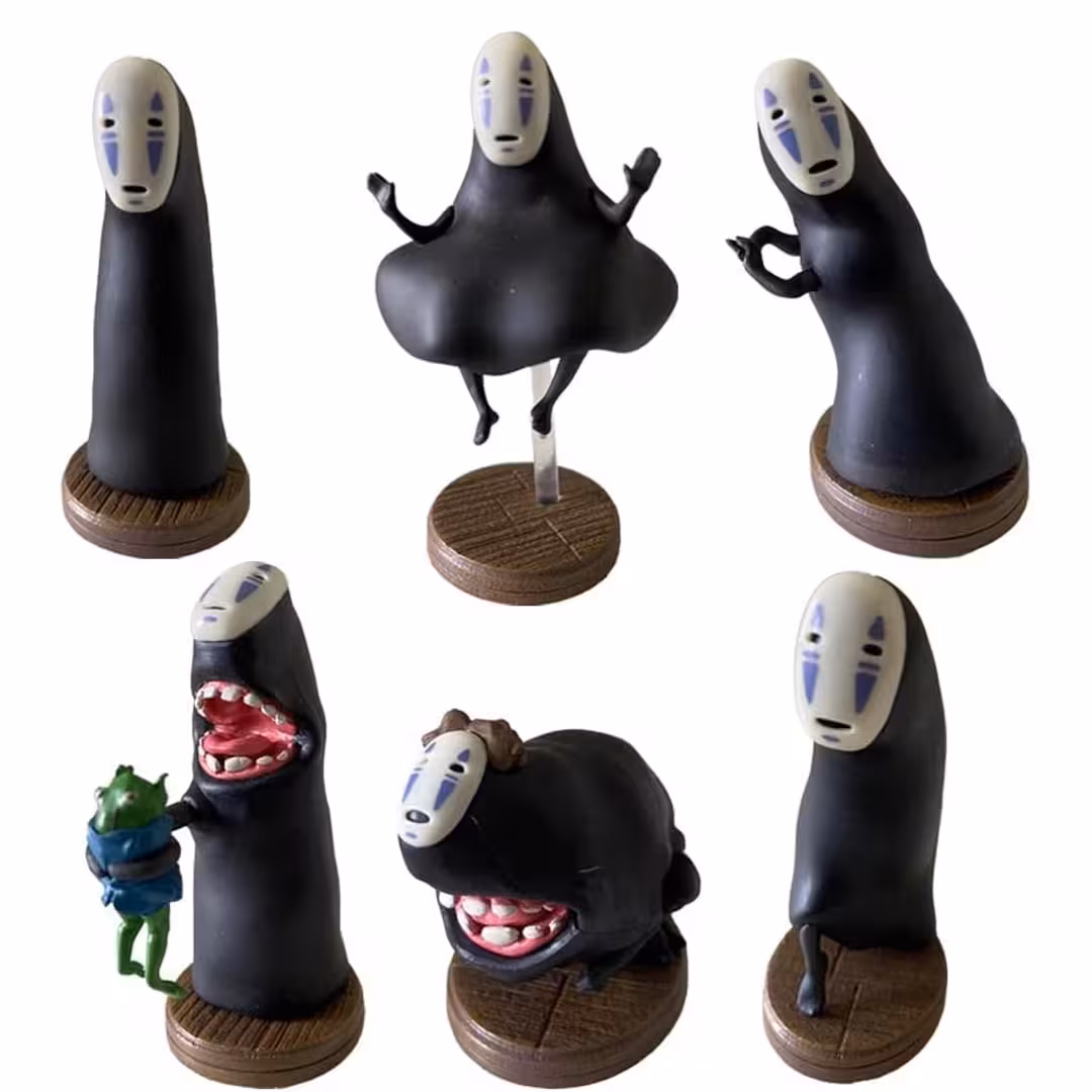 فیگور شهر اشباح Spirited Away طرح کائوناشی Kaonashi مجموعه 6 عددی (غیراصل)