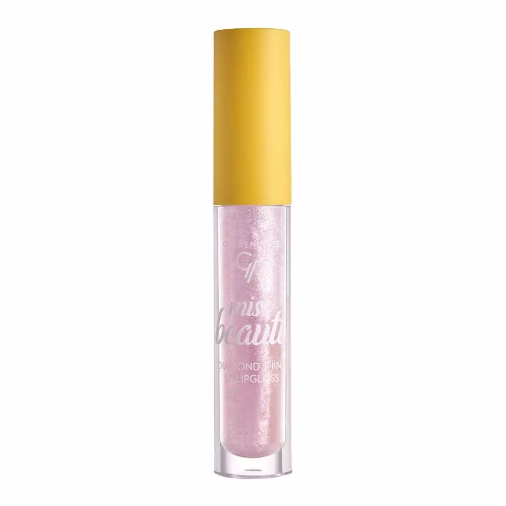برق لب سه بعدی میس بیوتی Diamond Shine گلدن رز شماره 01 (Pink Trip)