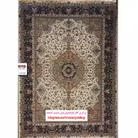 فرش 1200 شانه زمینه کرم بزرگمهر کاشان – کد 12020