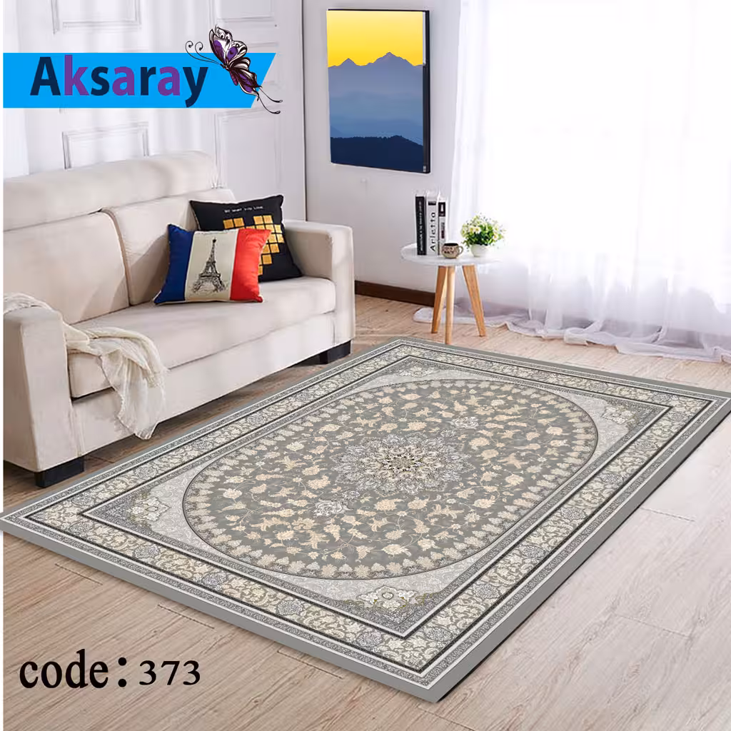 روفرشی مخمل کشدار طرح فرش طوسی