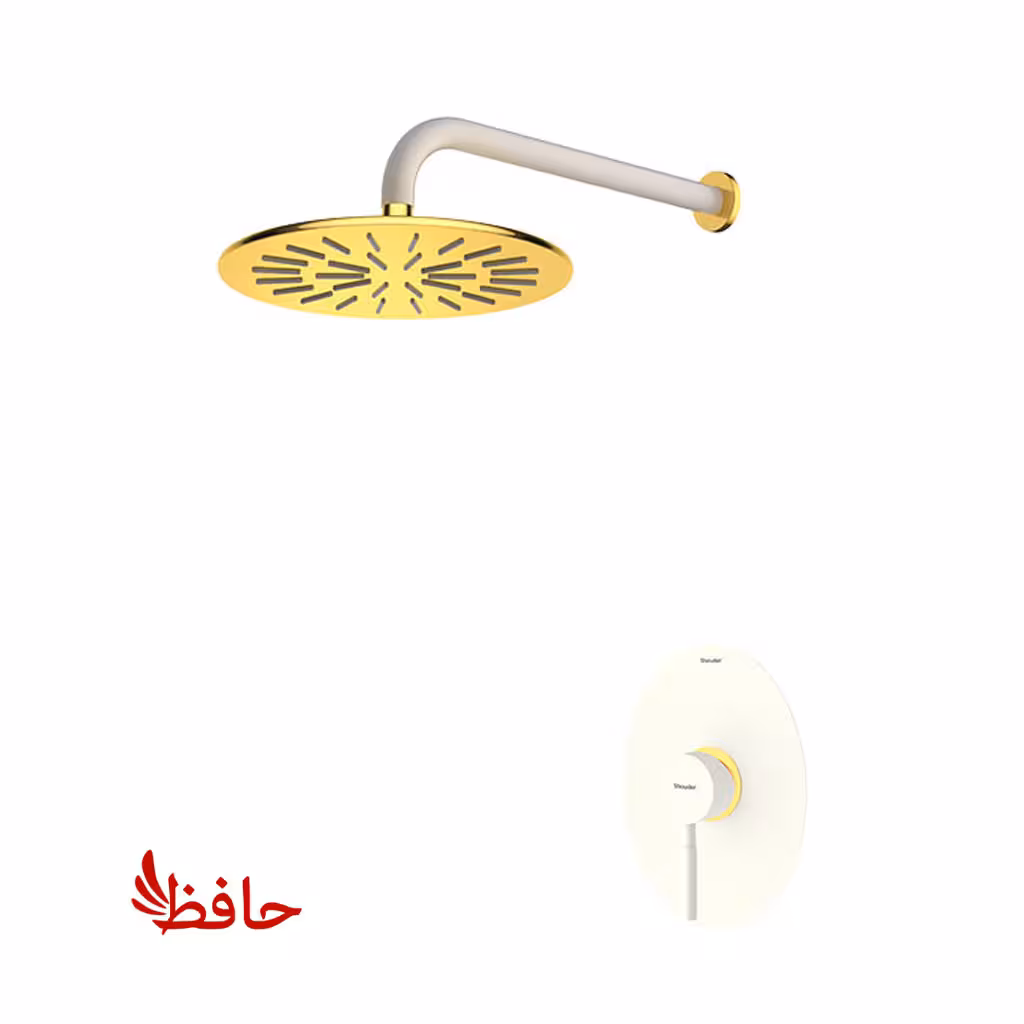 شیر حمام توکار شودر مدل روگن شیری طلایی تیپ 1 BRASS
