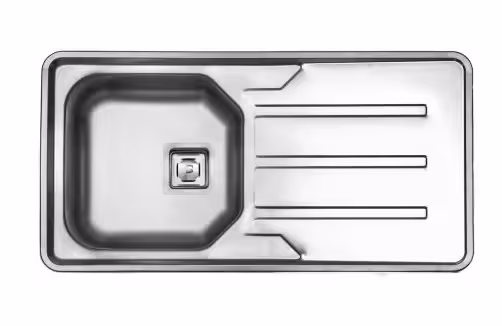 سینک توکار تک لگن استیل البرز مدل 180/52 لگن چپ