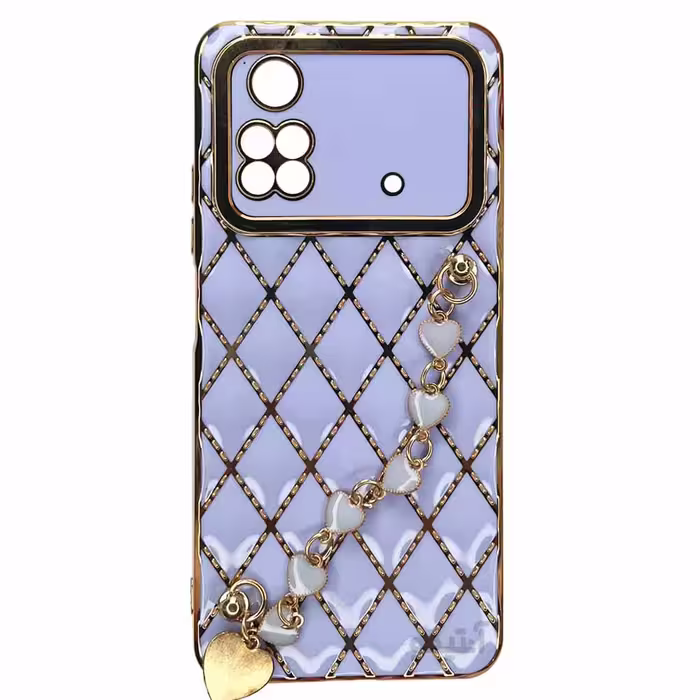 قاب my Case دور طلایی شبکه ای زنجیری مناسب برای Xiaomi Poco M4 Pro