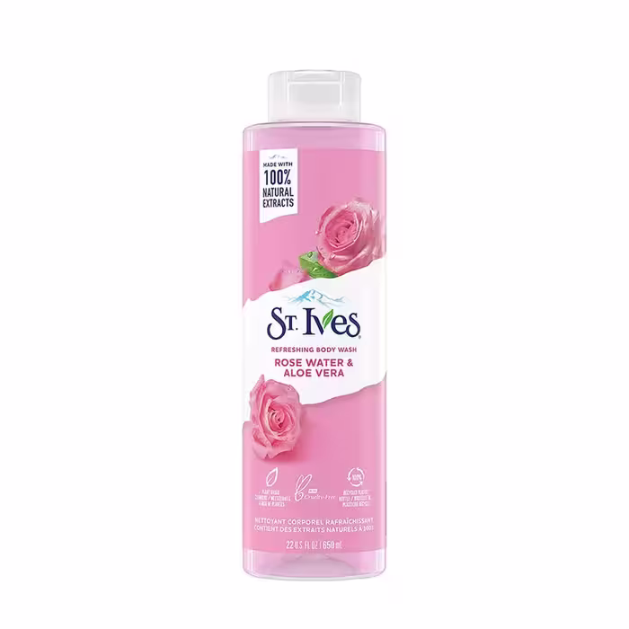 شامپو بدن گل رز و الوئه ورا سینت ایوز St. Ives Rose Water and Aloe Vera Body Washحجم650میل
