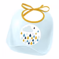 پیشبند آموزشی لبه دار Beaba Training bib Rainbow