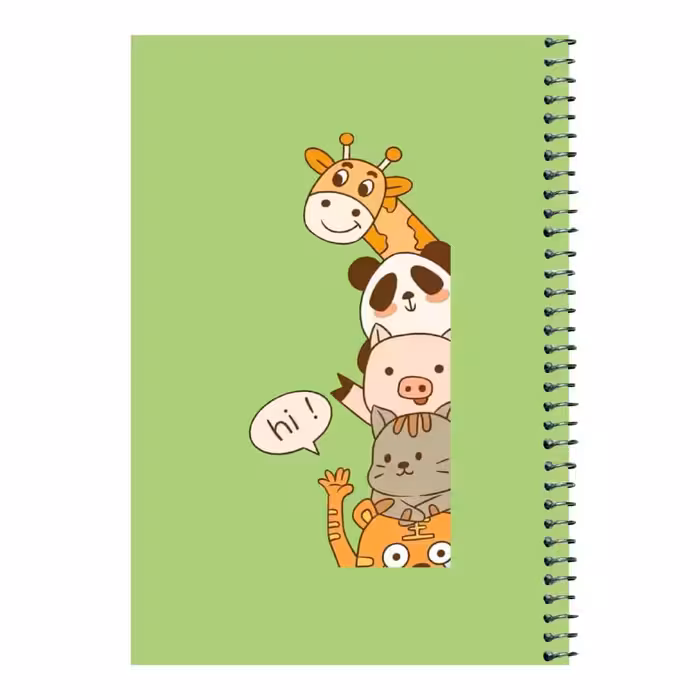 دفتر مشق 80 برگ اس جی مدل حیوانات بامزه