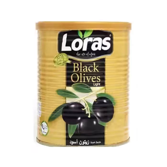 زیتون سیاه لوراس قوطی 800 گرمی Loras