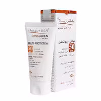 کرم ضد آفتاب مولتی پروتکشن دکتر ژیلا SPF50 فاقد چربی 50 میلی لیتر