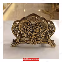 جادستمال برنجی برنزی رومیزی مدل گل متالوکس