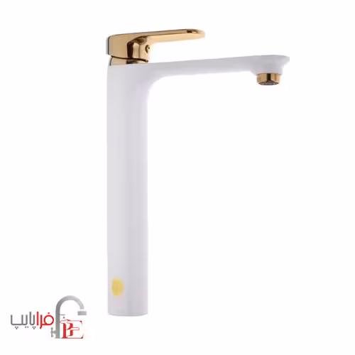 شیر روشویی پایه بلند شیبه مدل لاله طلایی